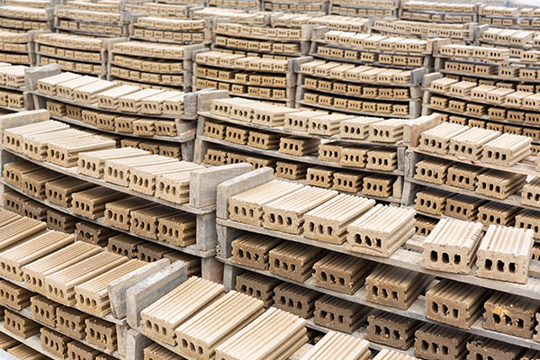 a large number of wooden boxes stacked on top of each other.